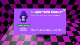 How to get supernova marker I Find the markers Roblox [upl. by Josepha589]