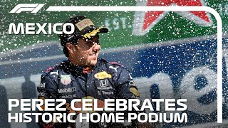 Sergio Perezs Emotional Home Podium  2021 Mexico City Grand Prix [upl. by Kreit]