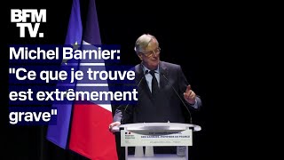 Le discours de Michel Barnier en intégralité au congrès des sapeurspompiers de France [upl. by Ahsiet]