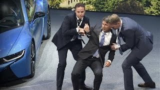 BMW CEO Collapses on Stage [upl. by Alesram]