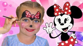 Minnie Mouse Face Paint  We Love Face Paint [upl. by Weirick]