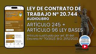 Artículo 245 sustituido por DNU 702023  Ley de Contrato de Trabajo Audiolibro [upl. by Rik]