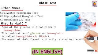 HbA1C testGlycated hb testHba1c normal rangewhat is hba1ceasy explanation to clear concept [upl. by Dlaregztif]