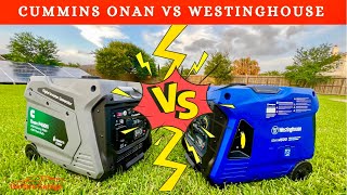 Westinghouse igen4500 VS Onan Cummins P4500I Full Test Generator Review [upl. by Helmer]