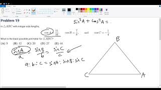 2019 AMC 12A Problem 19 [upl. by Dunning]