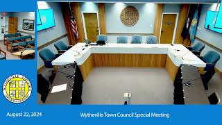 Wytheville Town Council Special Meeting  August 22 2024 [upl. by Patrica]