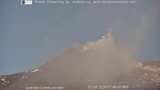 Etna Volcano Live Webcam 3 April 2024 [upl. by Atteuqnas]