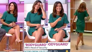 Susanna Reid Sexy Legs in Short Green Dress amp Heels  ITVs Good Morning Britain [upl. by Acker]