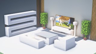 How to Build a Minecraft Modern Living Room  Minecraft Decoration Ideas [upl. by Athey]