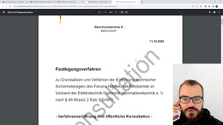 Bundesnetzagentur konsultiert wie EnergietechnikRegeln VDE zustande kommen [upl. by Ahkos]