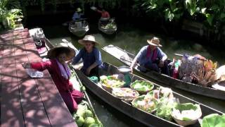 Mercado Flotante de Bangkok  Tailandia  Damnoen Saduak Floating Market  Thailand [upl. by Ajssatsan]