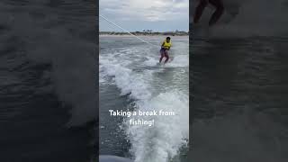 First time using my skim board for wake boarding fishing fish gulfof Mexico [upl. by Melcher205]