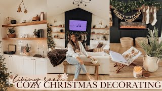 CHRISTMAS DECORATE WITH ME PART ONE  LIVING ROOM CHRISTMAS DECORATING IDEAS 2023 [upl. by Airrat]