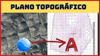 ✅Como hacer un PLANO TOPOGRÁFICO en AUTOCAD con GOOGLE EARTH 🌎 [upl. by Geraldina]