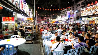 Malaysia Street Food  Jalan Alor Night Market Tour  Bukit Bintang Street Food   亚罗街美食 [upl. by Ahsiemat]