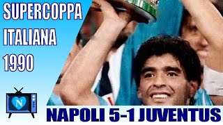 Napoli  Juventus 51  Supercoppa italiana 1990  Full match  Maradona played [upl. by Zoilla743]