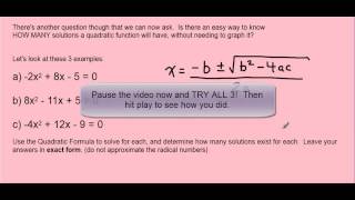 Solving Quadratic Equations [upl. by Cole]