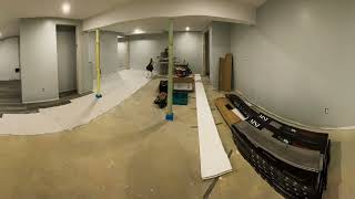 Basement vinyl plank flooring flooring vinylfloor vinylflooring basement finishcarpentry [upl. by Atilrep598]