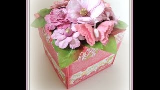 Exploding Box With Explosive Flowers Tutorial  Part 1 [upl. by Arykat204]