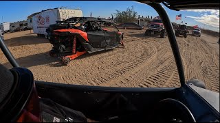 Glamis Dunes New Years 2024 Part 2  Swing Set Crash Sand Rail Broke Crazy Fireworks [upl. by Jock]