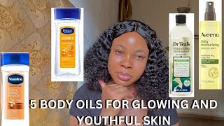 5 BEST AFFORDABLE BODY OILS FOR A GLOWING AND A YOUTHFUL SKIN  How to use… [upl. by Ehtyde]