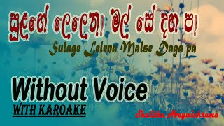 Sulage Lelena Karaoke  Lyrics  Without Voice  සුළඟේ ලෙලෙනා [upl. by Dragon90]