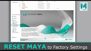 How to Reset Maya to Factory Settings [upl. by Sillad209]