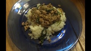 Stirfry ground pork amp spinach [upl. by Farica709]