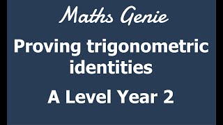 Proving trigonometric identities [upl. by Lisette278]