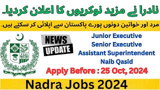 NADRA Jobs 2024  Latest Vacancies in Islamabad  How to Apply [upl. by Yltsew]