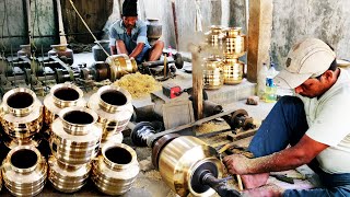 Brass Pots Making Industry  Brass Items Making Process  Brass Utensils manufacturers  Brass Pot [upl. by Elletnwahs]