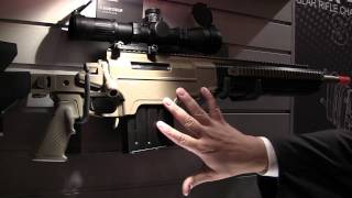 ASG Airsoft Ashbury International Asymmetric Warrior ASW338LM Sniper Rifle at Shot Show 2012 [upl. by Llemert585]