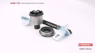 HAB155 REAR ARM BUSHING KIT FOR HONDA [upl. by Eleira]