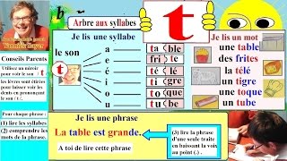 Apprentissage de la lecture Maternelle CP en Français  Alphabet  T t 9 [upl. by Eimac492]