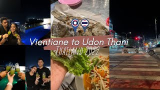 Vientiane to Udon Thani by bus  Thailand  Shopping 2022 [upl. by Iadrahs]