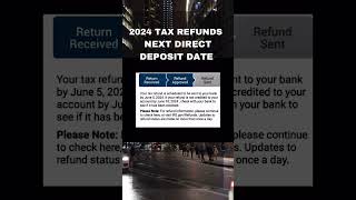 2024 TAX REFUNDS NEXT DIRECT DEPOSIT DATE FOR TAX REFUNDS taxrefund 2024 irs directdeposits [upl. by Arised]