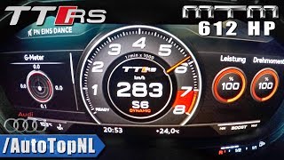 612HP Audi TT RS MTM  0283kmh ACCELERATION SPEED amp LAUNCH CONTROL by AutoTopNL [upl. by Assert]