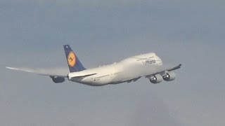 ✈Lufthansa Boeing 7478I VORTEX takeoff at Frankfurt Airport [upl. by Yelram]