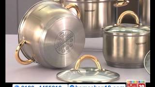 HomeShop18com  Stainless Steel Cookware Set by Kaiserhoff [upl. by Menzies675]