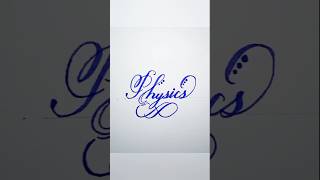 physics writing style calligraphy shortsvideo [upl. by Yesteb]