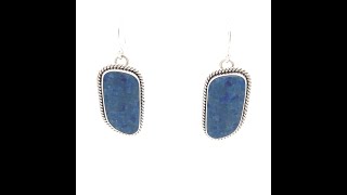 Artie Yellowhorse Jewelry Genuine Denim Lapis Sterling Silver Earrings [upl. by Aran]