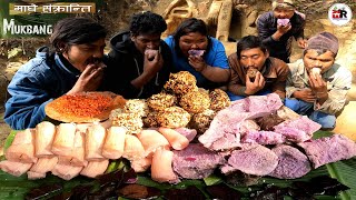 Maghe Sankranti  Celebrate Makar Sankranti in Survival House Self Cooking and Eating  MUKBANG [upl. by Haymo]