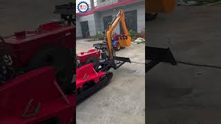 China Crawler Compact Tractor with Chain Trencher and Loader [upl. by Perlie819]