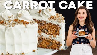 EASY CARROT CAKE RECIPE with Cream Cheese Frosting [upl. by Mukul]