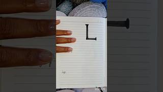 Write letter L normal calligraphy logo youtube shorts trending lettering diy [upl. by Auoh]