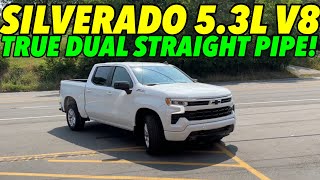 2022 Chevy Silverado RST 53L V8 w TRUE DUAL STRAIGHT PIPES [upl. by Edieh759]