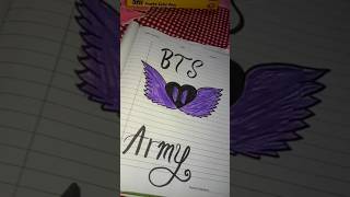 how to draw BTS logo BTS ARMY drawing art painting shorts [upl. by Enelez]