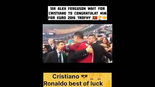 sir ferguson waits for cristiano ronaldo euro 2016 championseuro2024 shorts [upl. by Eyssej]