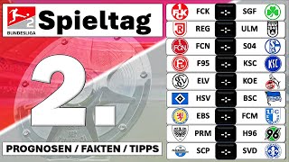 2 Spieltag 2 Bundesliga 2425 alle Spiele Prognosen  Fakten  Tipps  Ergebnis Tipp  2 Liga [upl. by Luckett388]