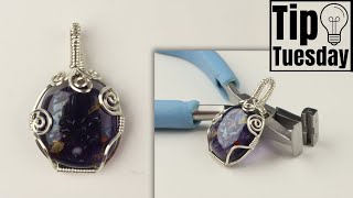 Square Wire Wrapped Glass Cabochon Tutorial Beadalon Banding Pliers [upl. by Retsae214]